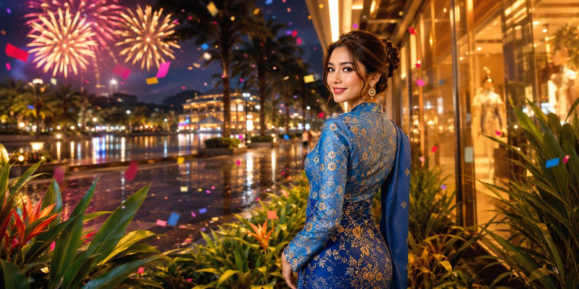 Permainan slot dan tembak ikan bernuansa Malaysia dengan baju kurung